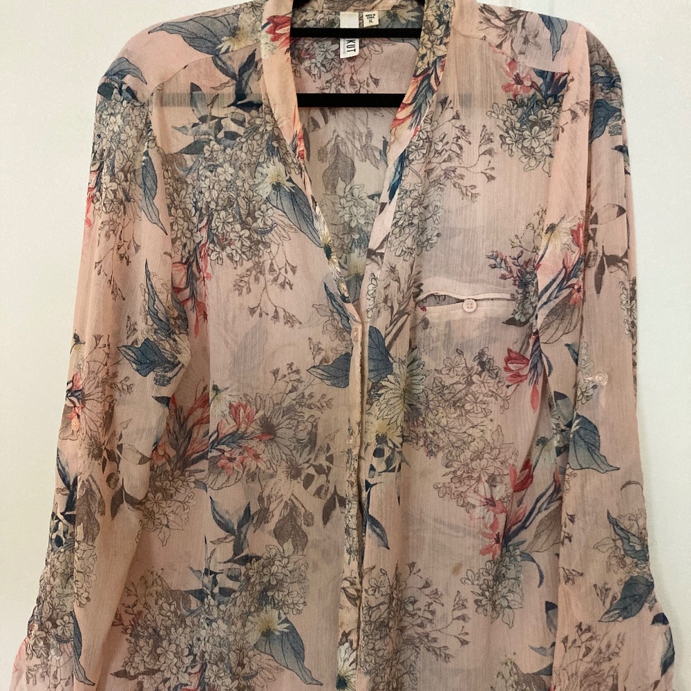 Sheer Tropical Blouse